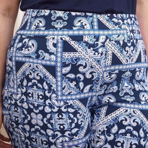 New With Tags Laura Plus Size 16 Rayon Blend Paisley Print Capris - Picture 5 of 14